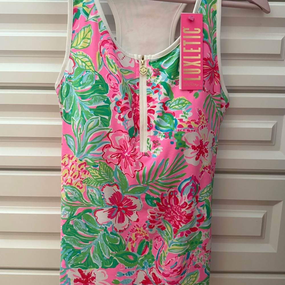 Lilly Pulitzer Luxletic Journey to the Jungle Built In Bra Tank